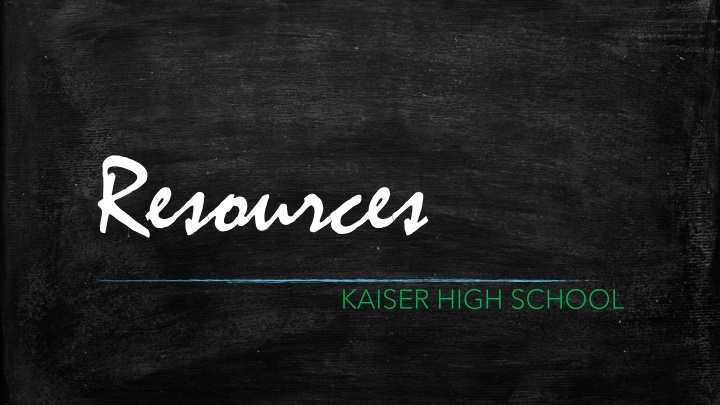 resources