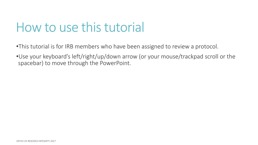 how to use this tutorial