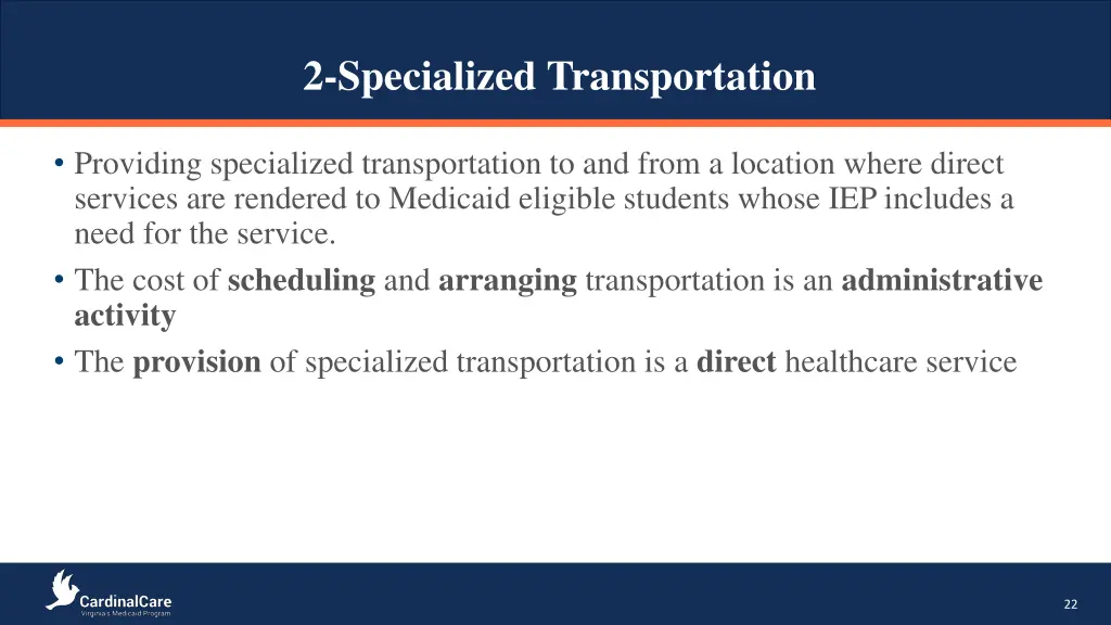 2 specialized transportation