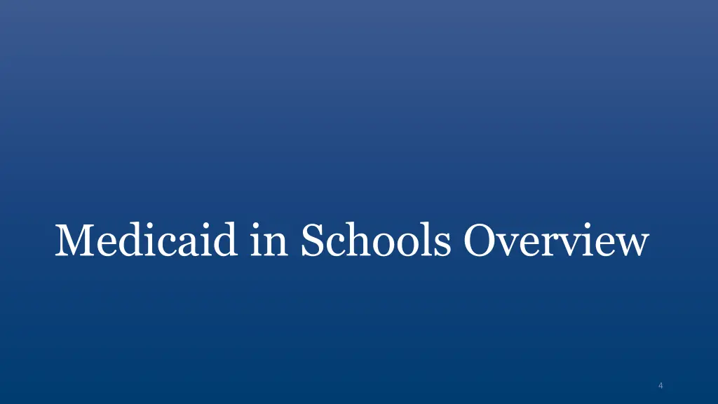 medicaid in schools overview