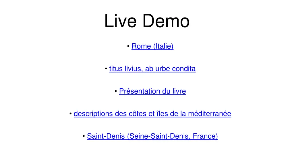 live demo