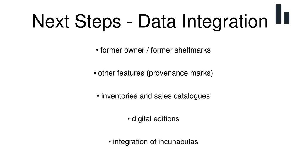 next steps data integration