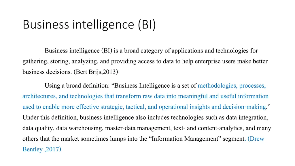 business intelligence bi