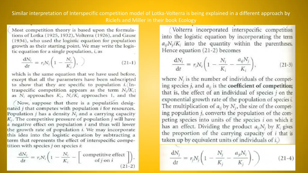 similar interpretation of interspecific