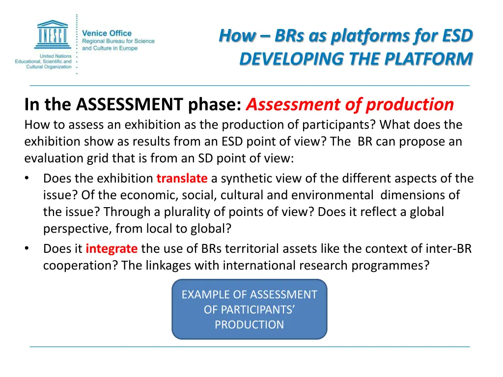 how brs as platforms for esd developing 11