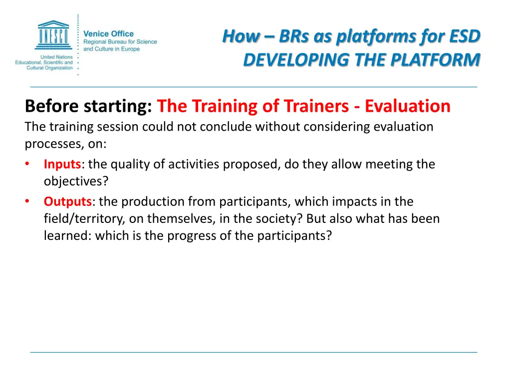 how brs as platforms for esd developing 4
