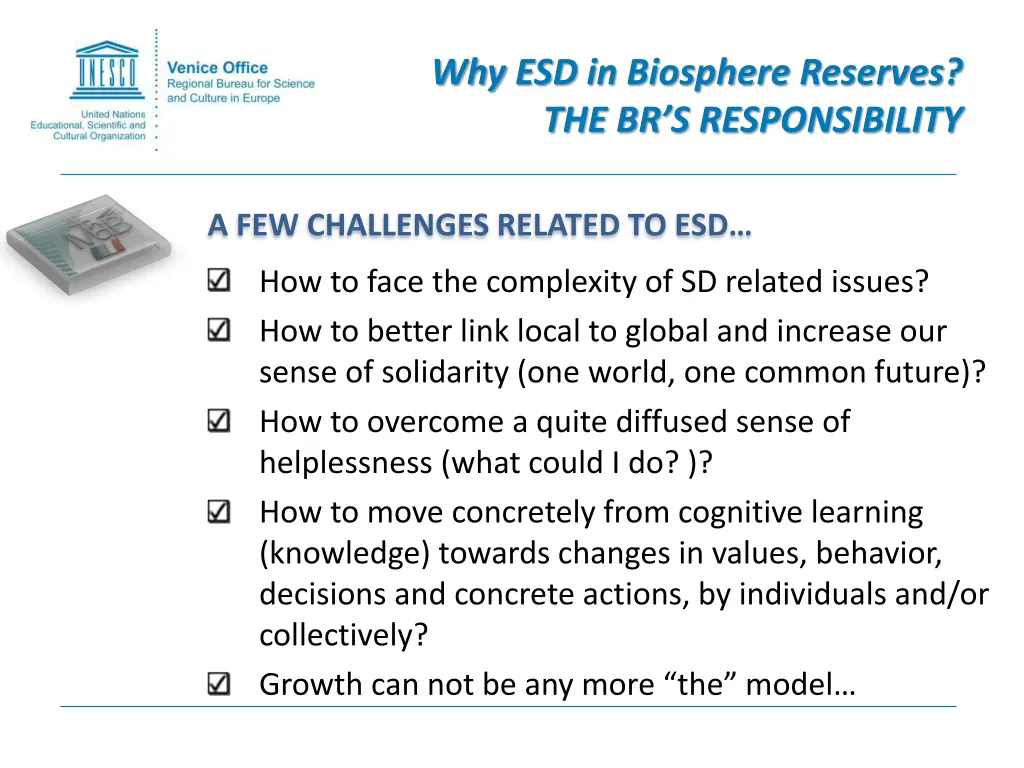 why esd in biosphere reserves 4