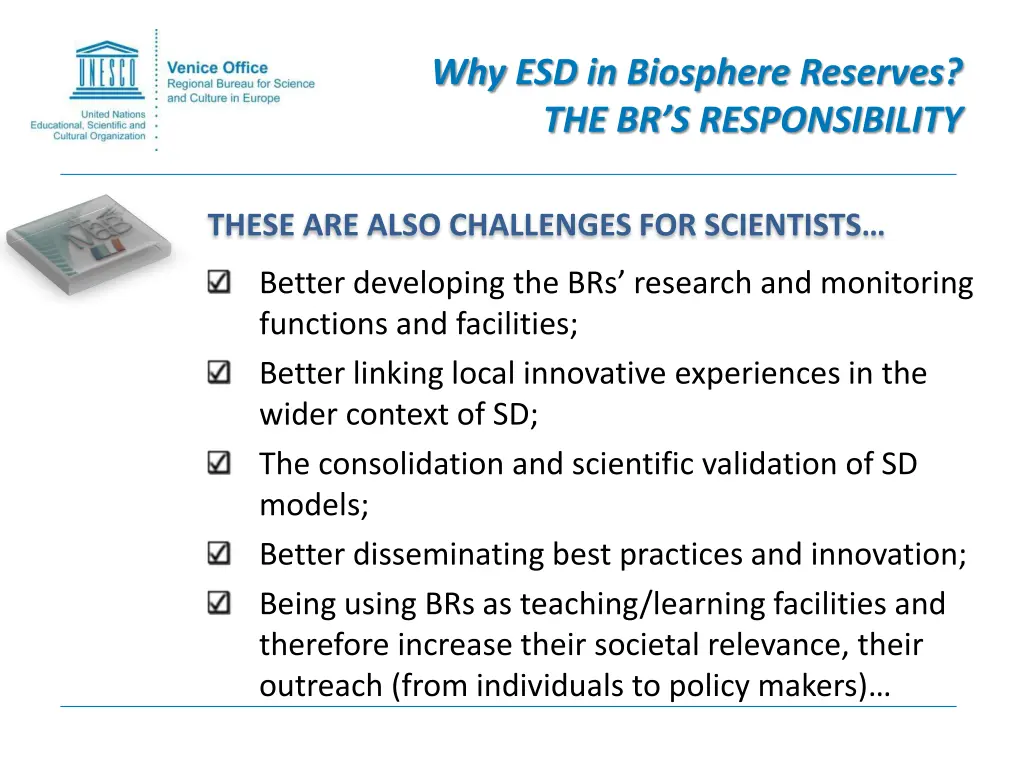why esd in biosphere reserves 5