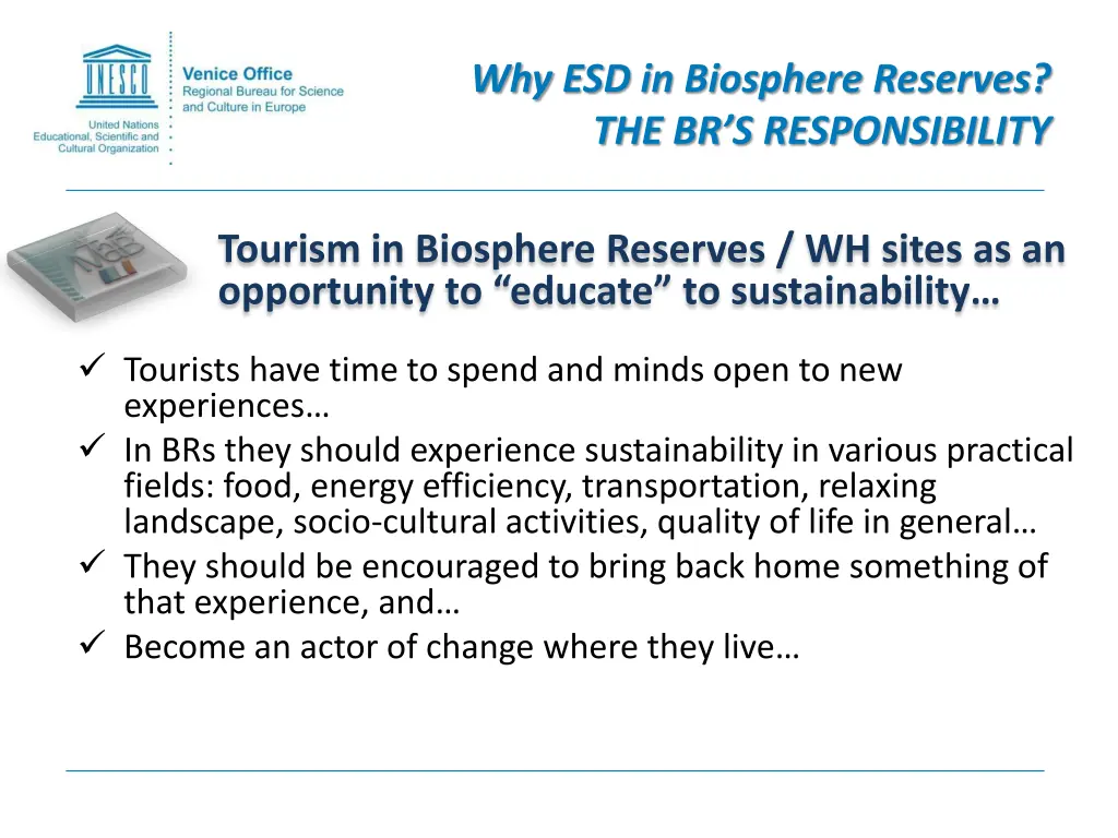 why esd in biosphere reserves 8