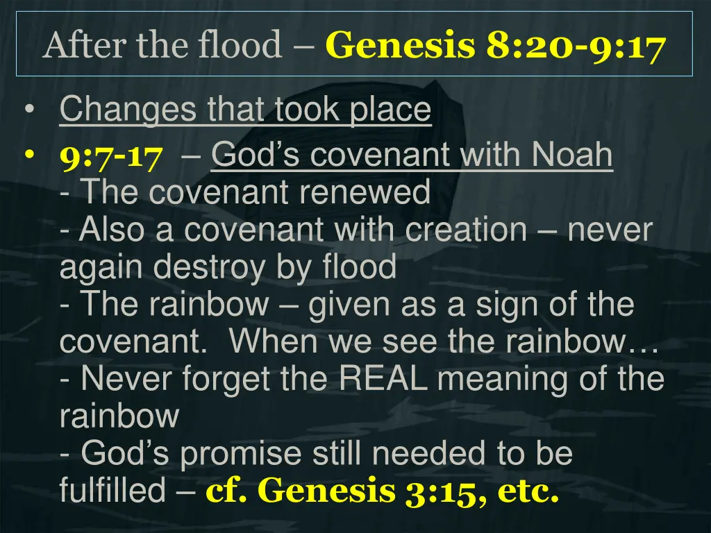after the flood genesis 8 20 9 17 5