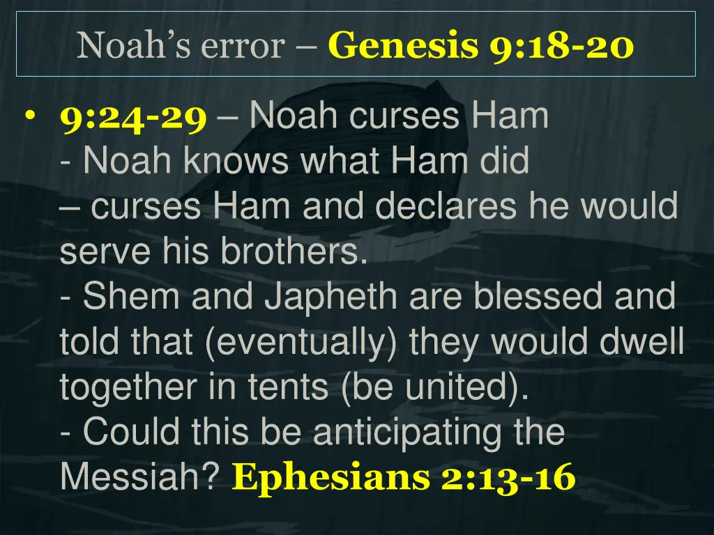 noah s error genesis 9 18 20 3