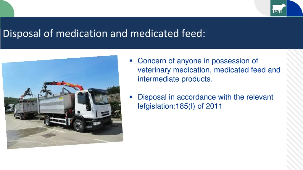 disposal of medication and medicated feed