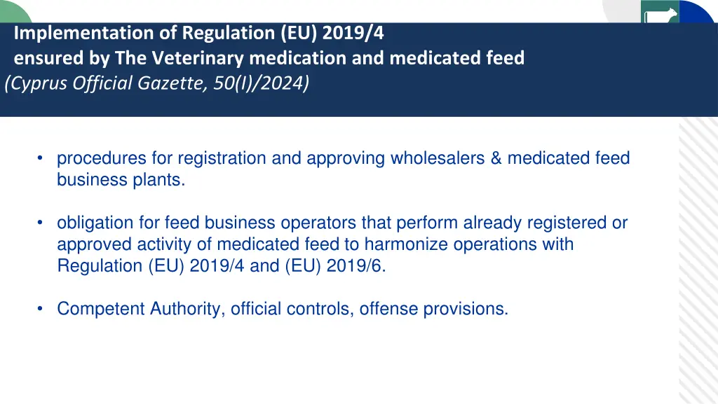 implementation of regulation eu 2019 4 ensured