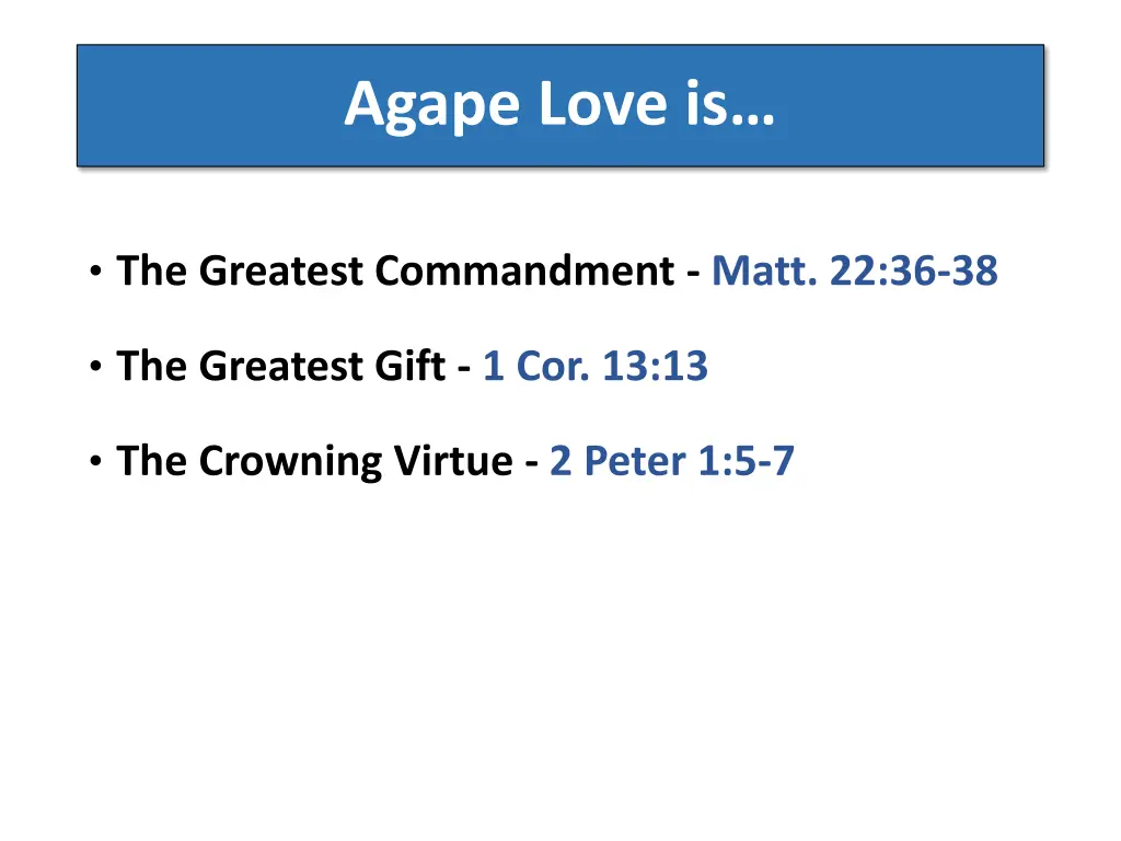 agape love is