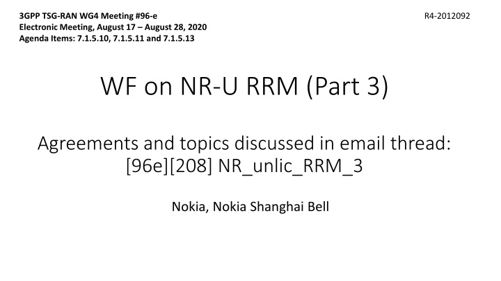 3gpp tsg ran wg4 meeting 96 e electronic meeting