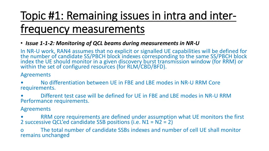 topic 1 remaining issues in intra and inter topic 1
