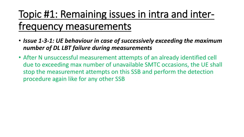 topic 1 remaining issues in intra and inter topic 3