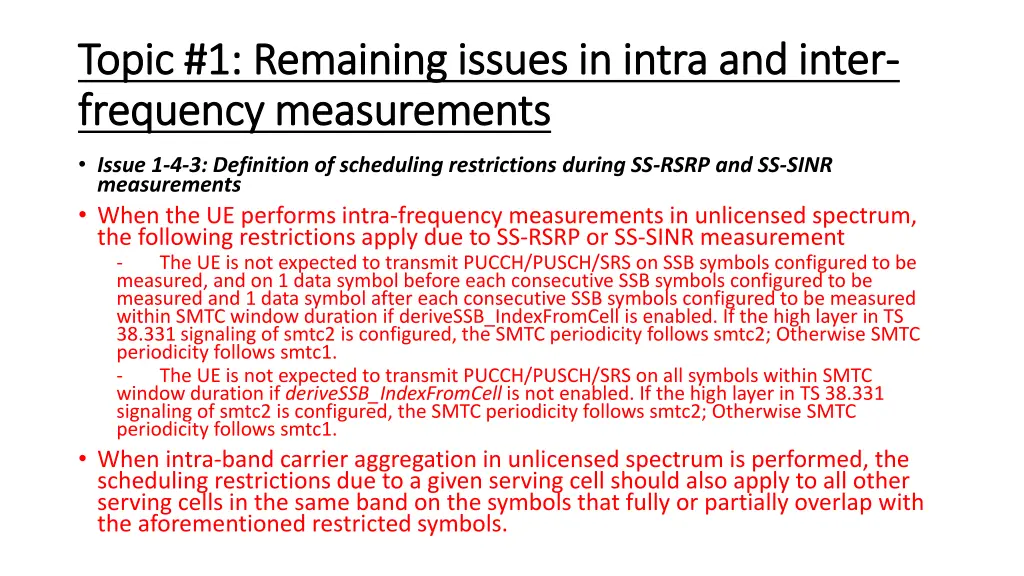 topic 1 remaining issues in intra and inter topic 6