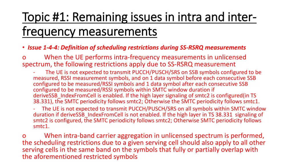 topic 1 remaining issues in intra and inter topic 7