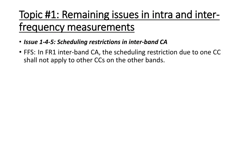 topic 1 remaining issues in intra and inter topic 8