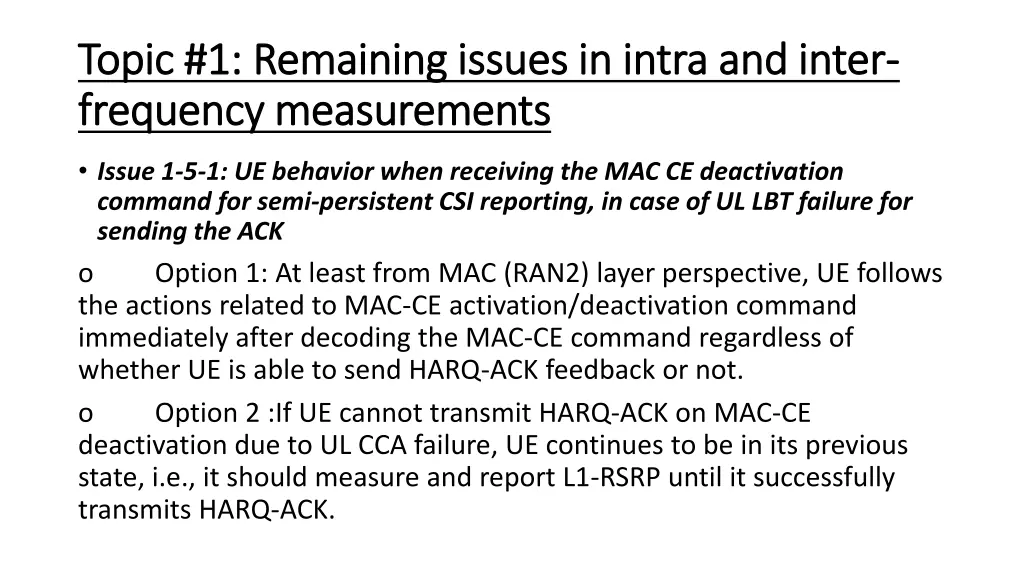 topic 1 remaining issues in intra and inter topic 9