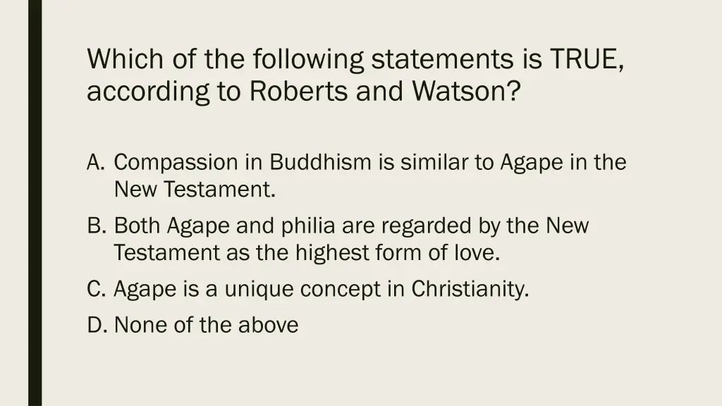 which of the following statements is true