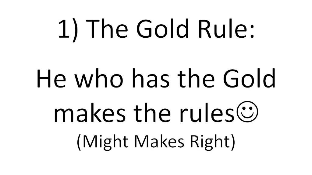 1 the gold rule