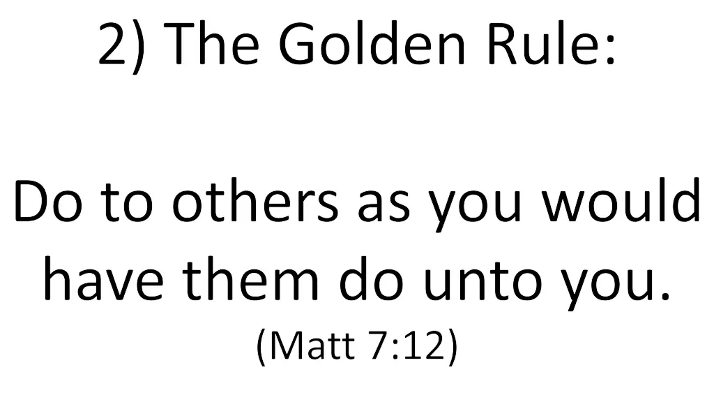 2 the golden rule