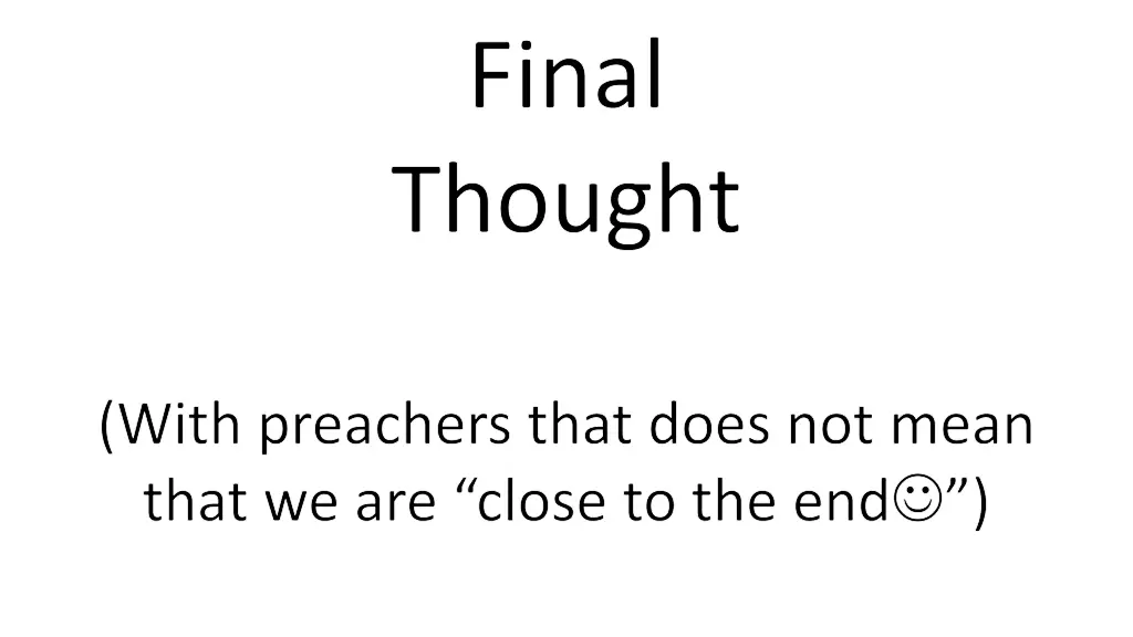 final thought