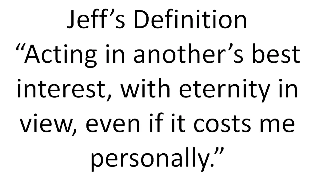 jeff s definition acting in another s best