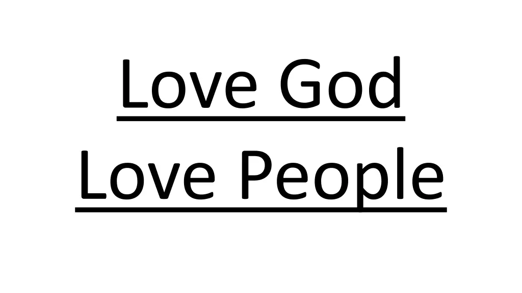 love god love people