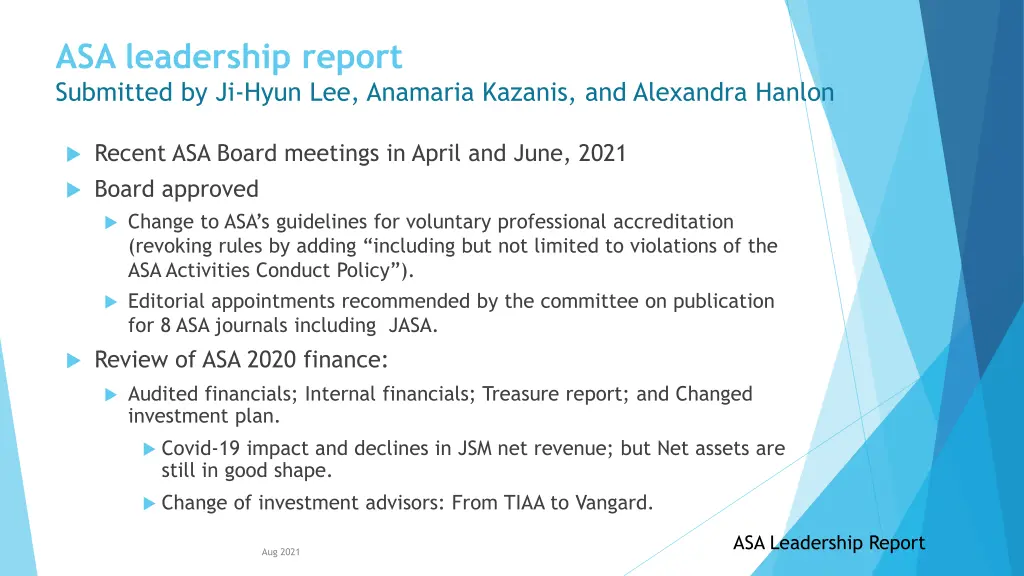 asa leadership report submitted by ji hyun