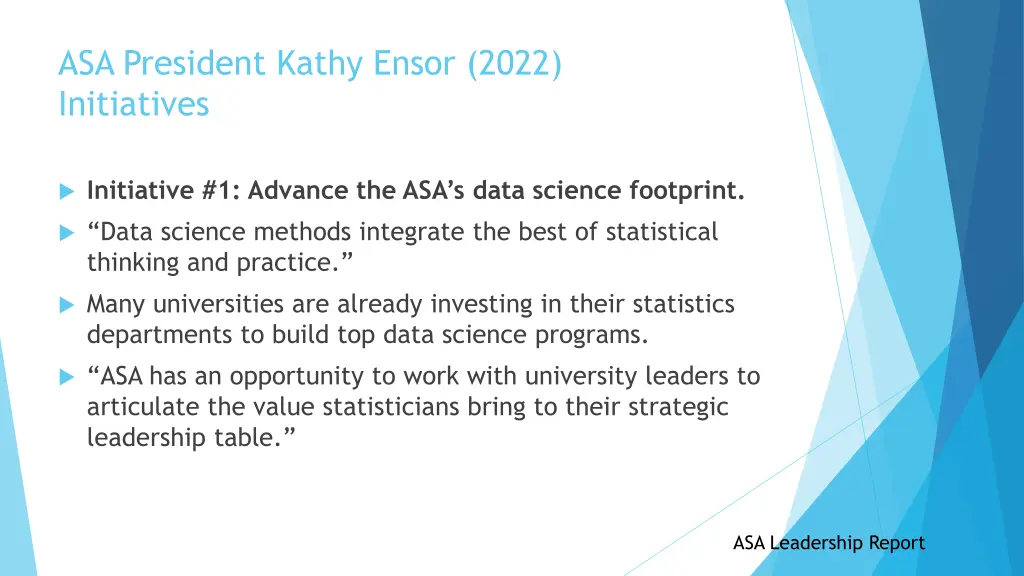 asa president kathy ensor 2022 initiatives