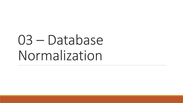 03 database normalization