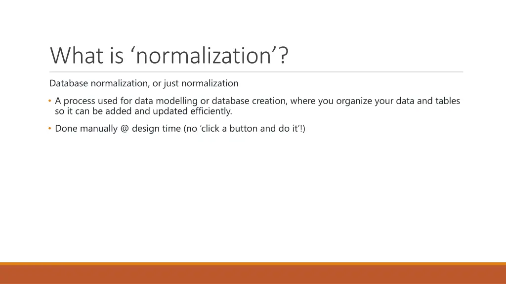 what is normalization