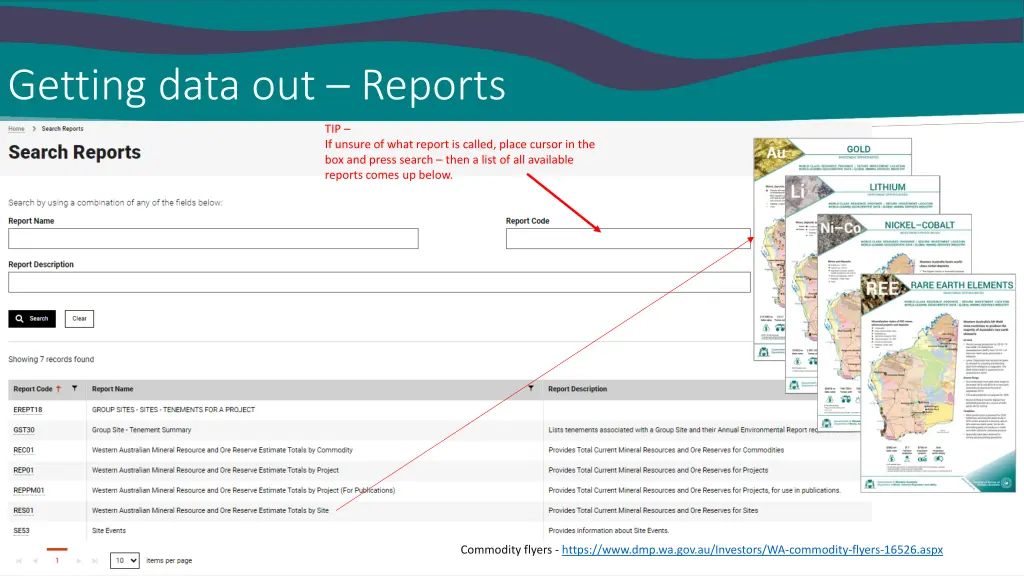 getting data out reports