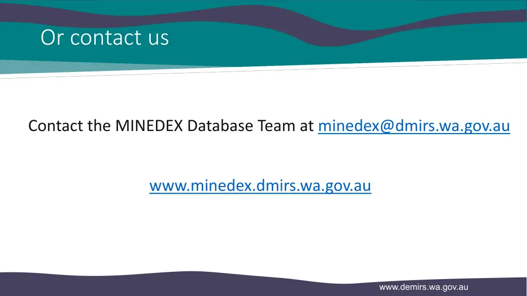 or contact us