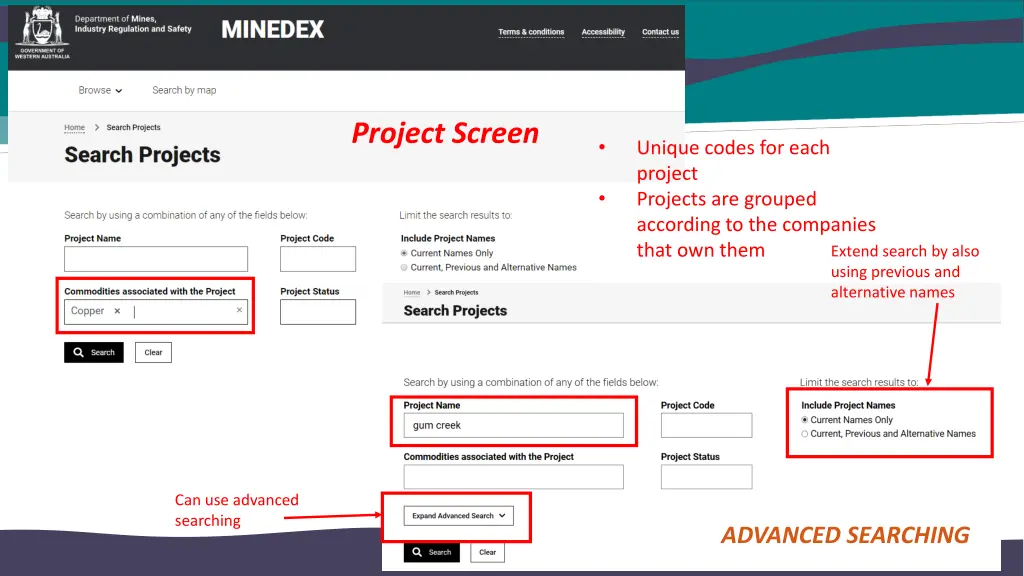 project screen