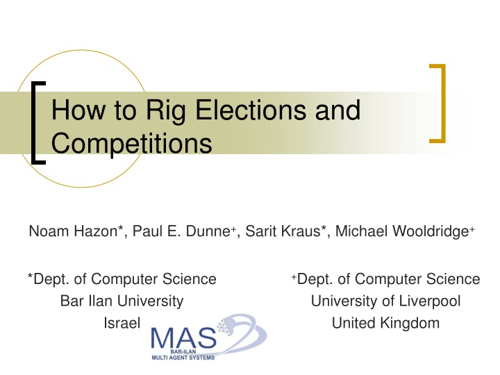 how to rig elections and competitions