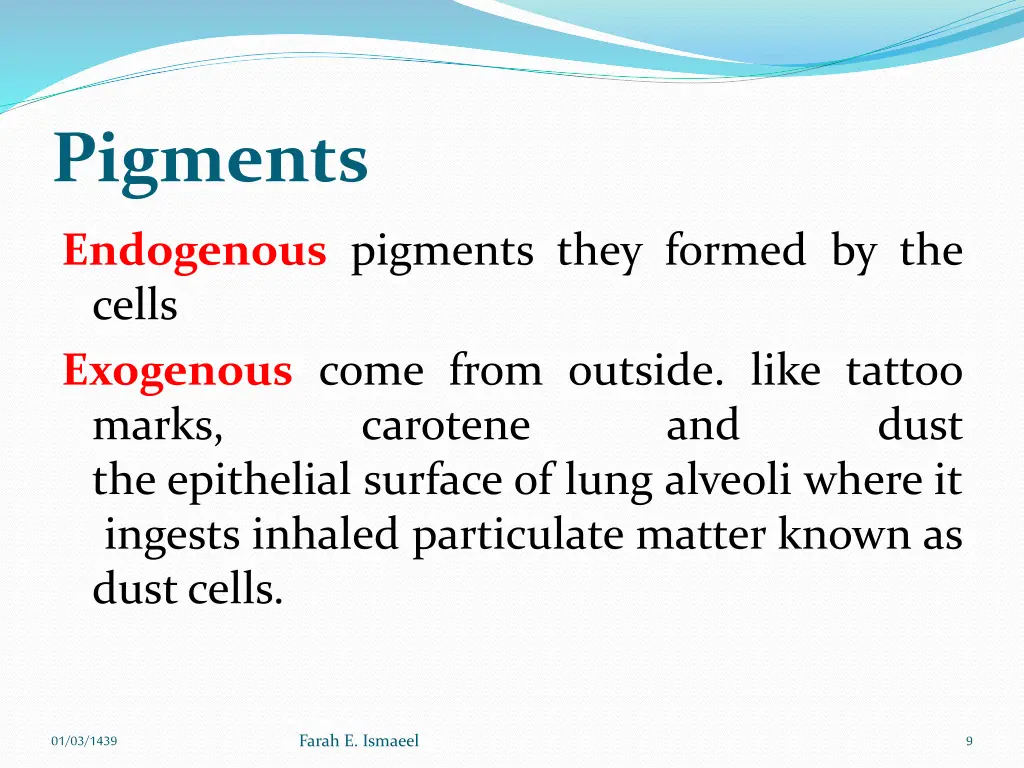 pigments