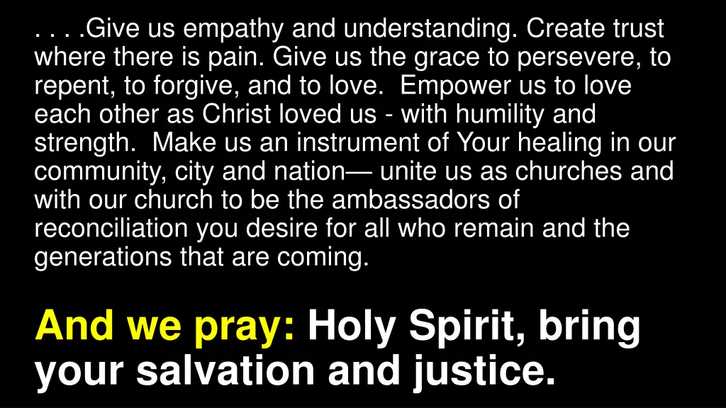 give us empathy and understanding create trust