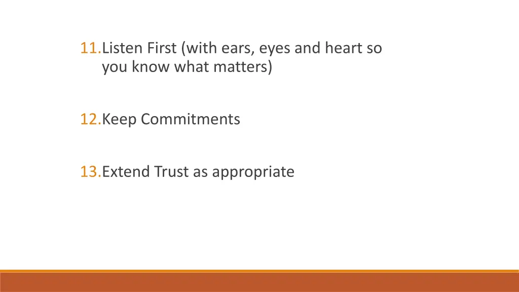 11 listen first with ears eyes and heart