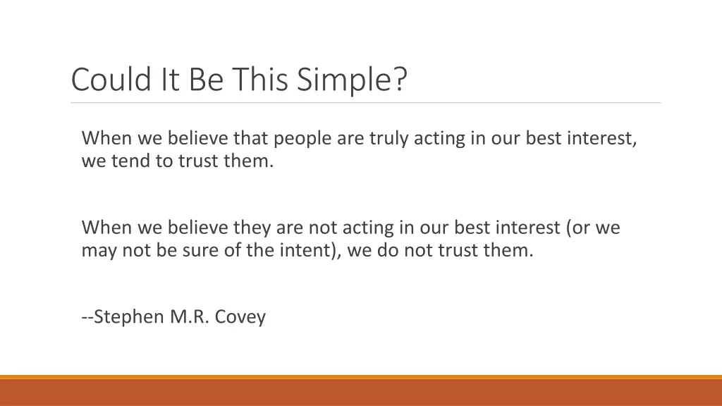 could it be this simple