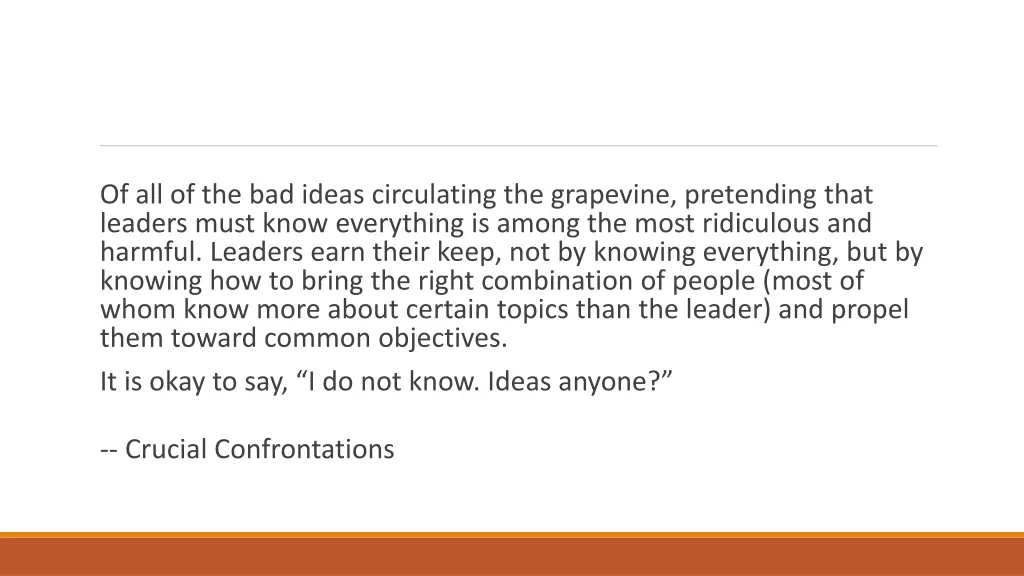 of all of the bad ideas circulating the grapevine