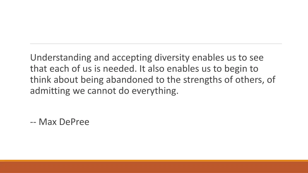 understanding and accepting diversity enables