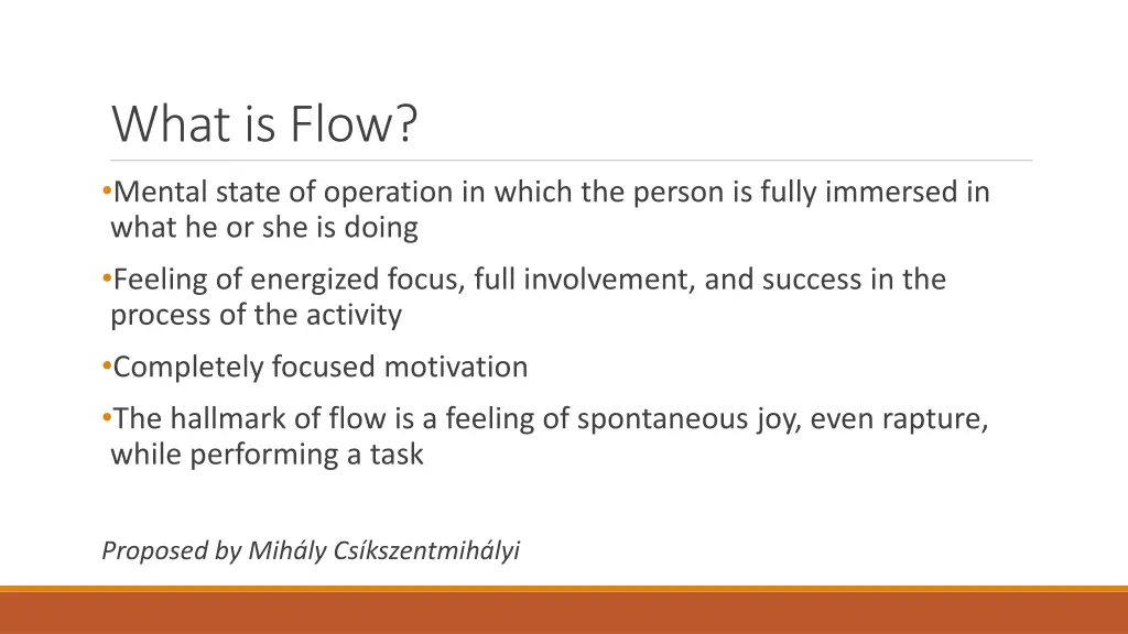 what is flow mental state of operation in which