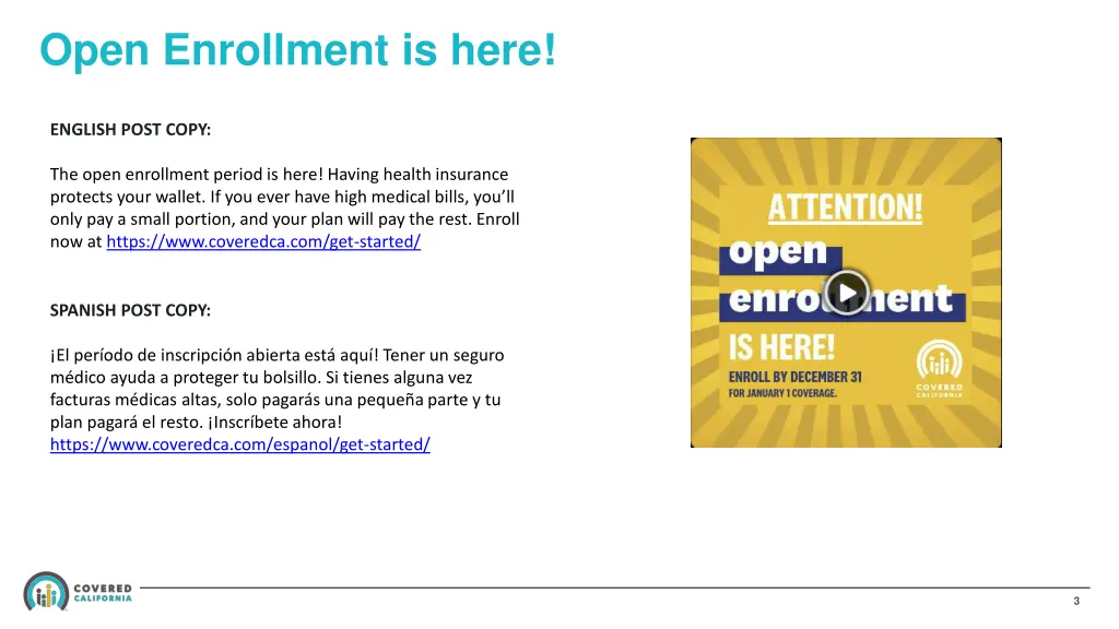 open enrollment is here