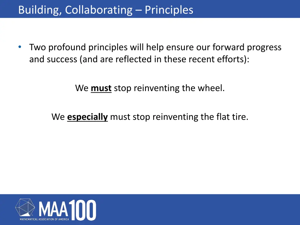 building collaborating principles