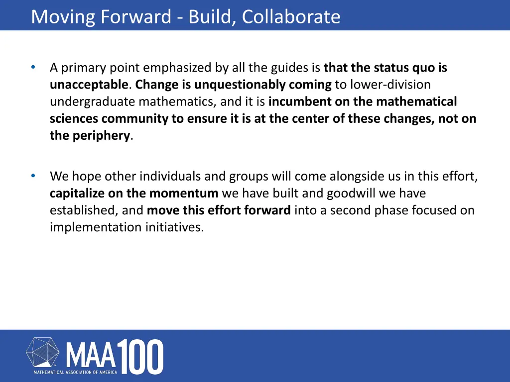 moving forward build collaborate 1