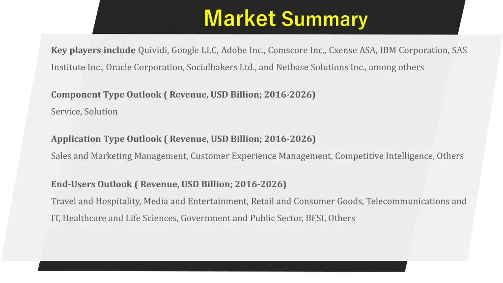 market summary 1